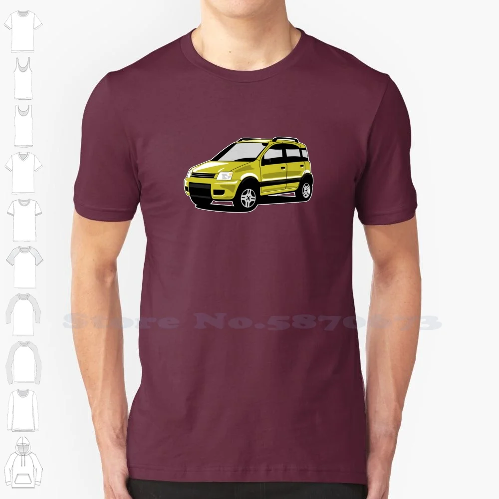 Sketched Panda Artwork Summer Funny T Shirt Per Uomo Donna Fiat Panda Fiat Panda 100Hp Fiat Panda 4X4 Fiat Panda Offroad