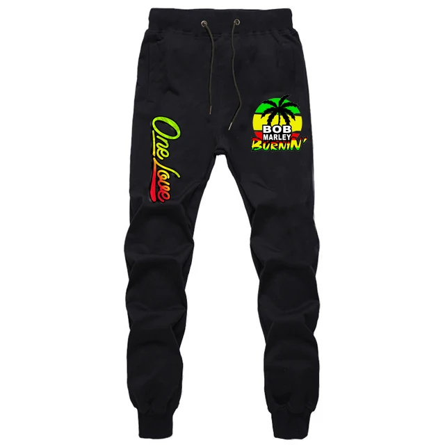 

Mens Joggers Casual Pants Fitness Men Sportswear Tracksuit Bob Marley Print Sweatpants Trousers Black Gyms Jogger Track Pants