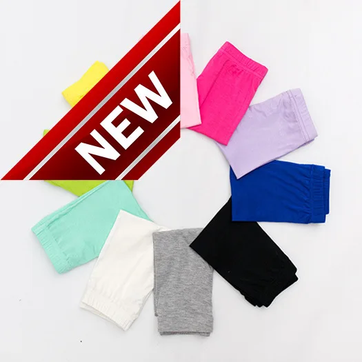 

New Summer Children's Pants Korean Girl's Pants, 7 Minutes Qualitative Cotton Pants Bright Fashion