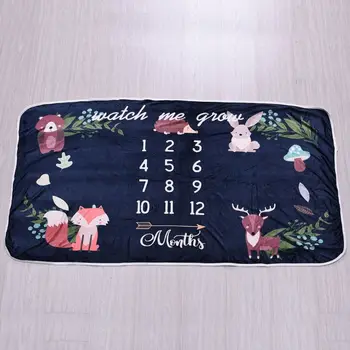 

Soft Baby Monthly Milestone Blanket Infant Photo Shooting Creative Backdrop Cloth Newborn Photography Props