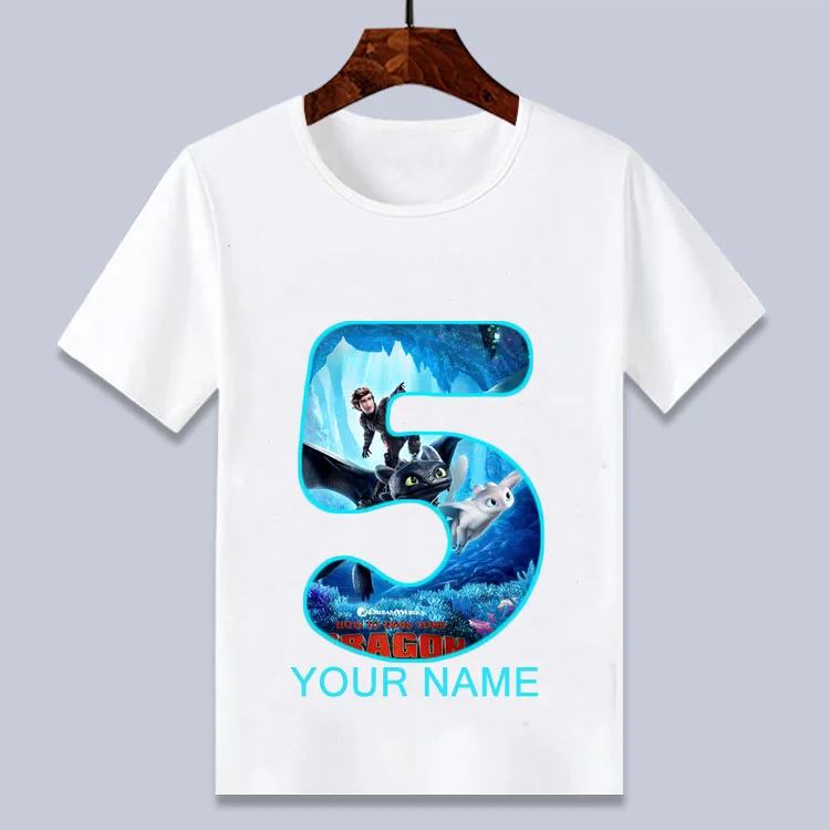 Новое поступление, Как приручить дракона с днем рождения, футболка для мальчиков и девочек, летний топ, подарок на день рождения - Цвет: 2