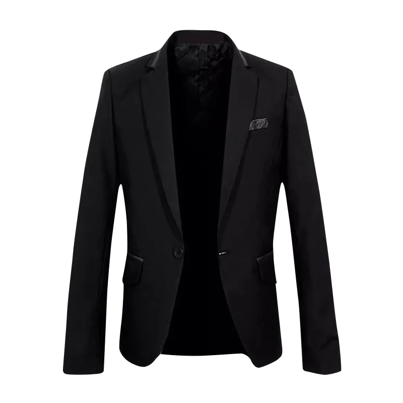 Мужской Блейзер, тонкий костюм, корейский стиль, черный, Повседневный, Деловой, Повседневный, NGD88