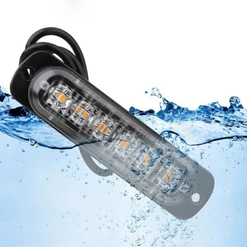 

Car Strobe ATVs Flash Lights Red 6LED Emergency Flashing Warning 12-24V