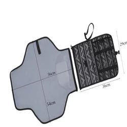 Novo bebê fralda mudando esteira portátil à prova dwaterproof água fralda almofada removível bolso de armazenamento