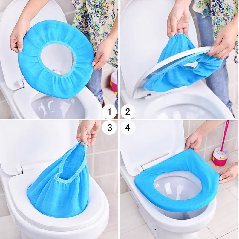 1pc Soft Toilet Seat Warmer Bathroom Products Pedestal Pan Cushion Pads