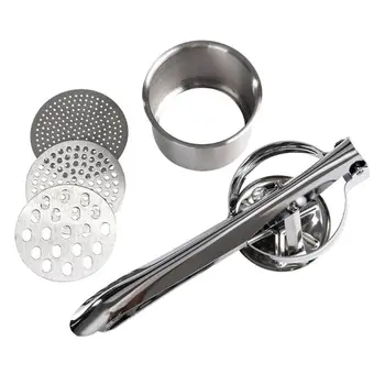 

Stainless Steel Potato Masher Ricer Manual Juicer Squeezer Press Food Supplement Machine Multifunctional Kitchen Gadget Tools