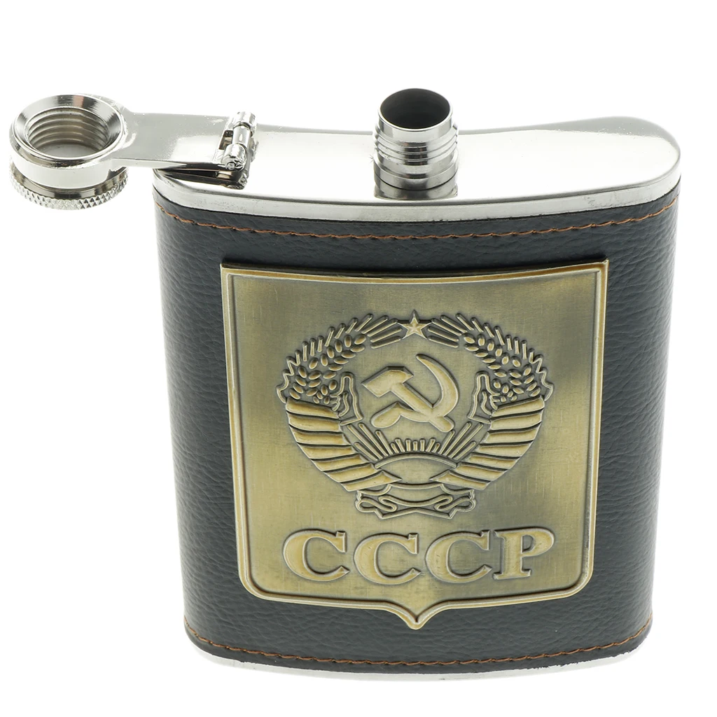 8oz Russia Hip Flask Drinking Whiskey Wine Liquor Alcohol Bottle Flagon
