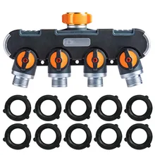 Новая садовая техника Y Форма водопровод 4 адаптер кран шланг клапан сплиттер кран разъем
