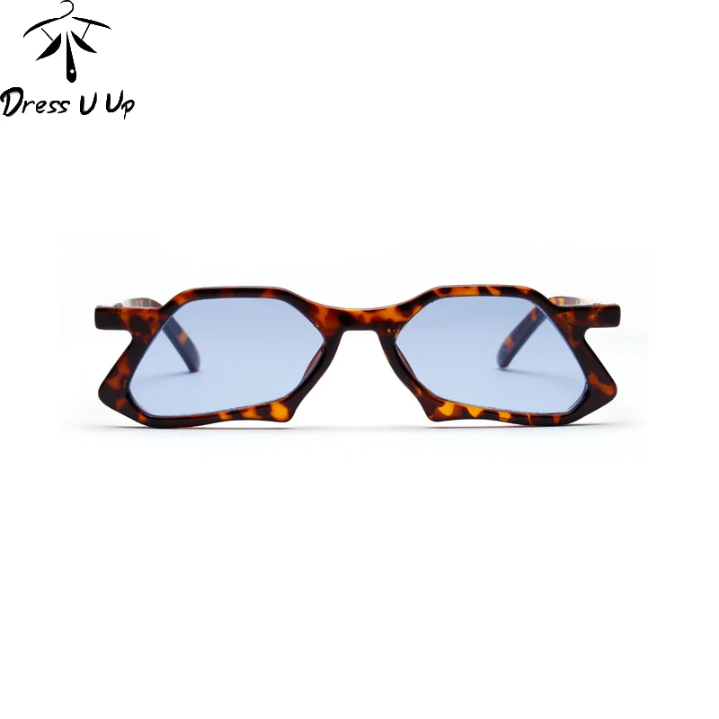 DRESSUUP Polygon Square Sunglasses Women Trendy Sunglasses Men Sun Glasses Female Male Black Vintage Sunglasses Oculos UV400