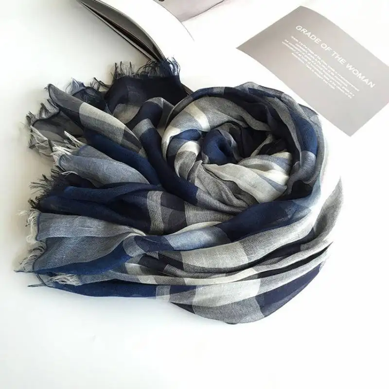 Silk  ModaL  Scarf  For Women Plaid Shawl  latest turban for women head wrap scarf hijab scarf women turban