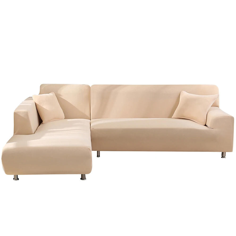 L-beige Urijk l-образный диван, чехлы для гостиной, секционный диван, шезлонг, диван, чехол, спандекс, стрейч, чехлы для углового дивана - Цвет: L-beige