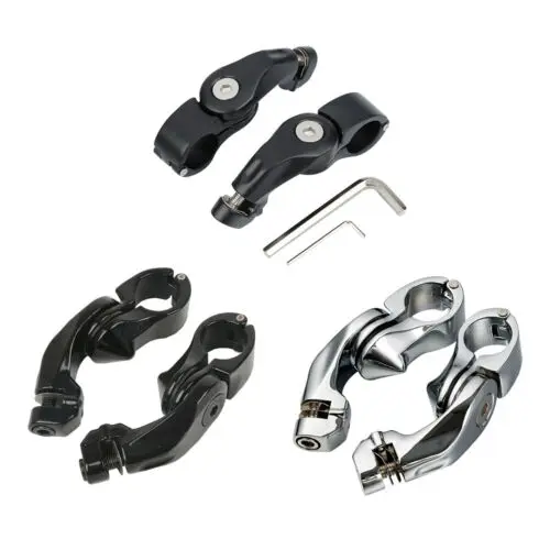 

Motorcycle 1 1/4" 32mm Chrome Short Angled Adjustable Highway Foot Peg Mount Kit For Harley Yamaha Touring Dyna Softail