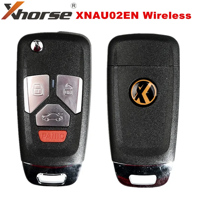 Беспроводной дистанционный ключ Xhorse XNAU02EN для Audi Flip 4 кнопки английская версия| |