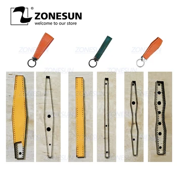 

ZONESUN Custom Leather Key Chain Die Cuts For Handmade Key Ring DIY Key Fob Hang Decoration Cutting Clicker Die Steel Rule Die