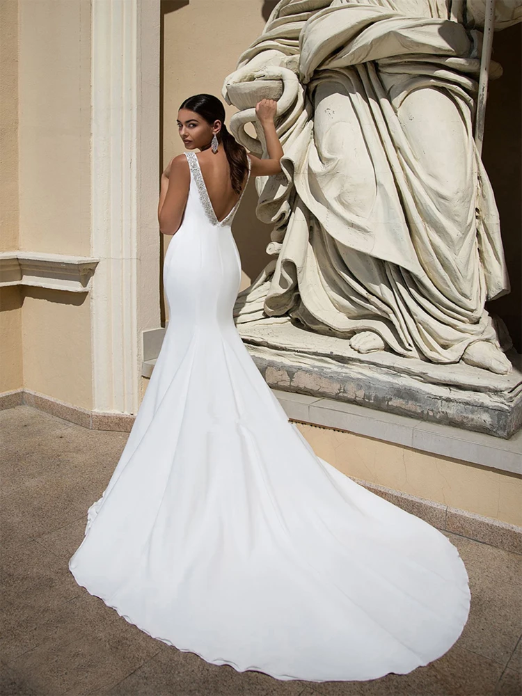 Vestido-De-Novia-2019-White-Mermaid-Wedding-Dress-Sexy-Backless-Bridal-Wedding-Gowns-Simple-Soft-Stain (3)