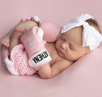 Newborn Photography Props Mini  Simulation Boxing Glove Boxing Flag Gloves for Baby Photo Prop Decorated Accessories 2