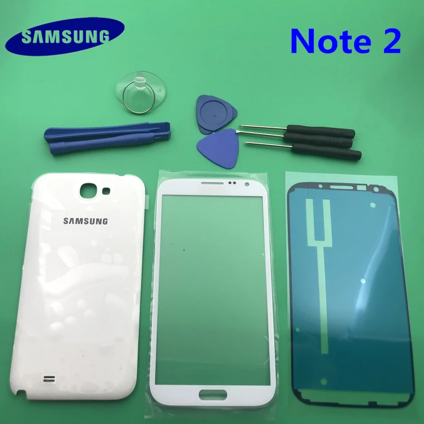 Чехол для Samsung galaxy Note 2 N7100 чехол корпуса аксессуары siii + стеклянные линзы экрана