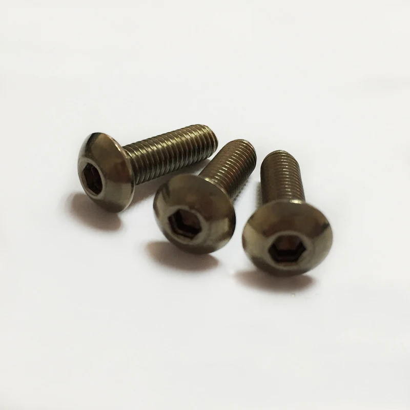 M6Titanium Аллен с круглой головкой болт с шестигранной головкой Винты с шестигранной головкой(10/12/15/16/20/25/30/35/40-60 мм Длина) TA2/GR2