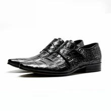 Мужская официальная обувь; Кожаные Туфли-оксфорды для мужчин; свадебные Мужские броги; офисные туфли с пряжкой; Zapatos De Hombre