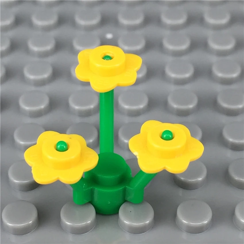 50Pcsset Legoings City Garden Plants Flowers And Plants Accessories Flowers Petals MOC Brick Building Blocks Kids DIY Toys Gift (4)