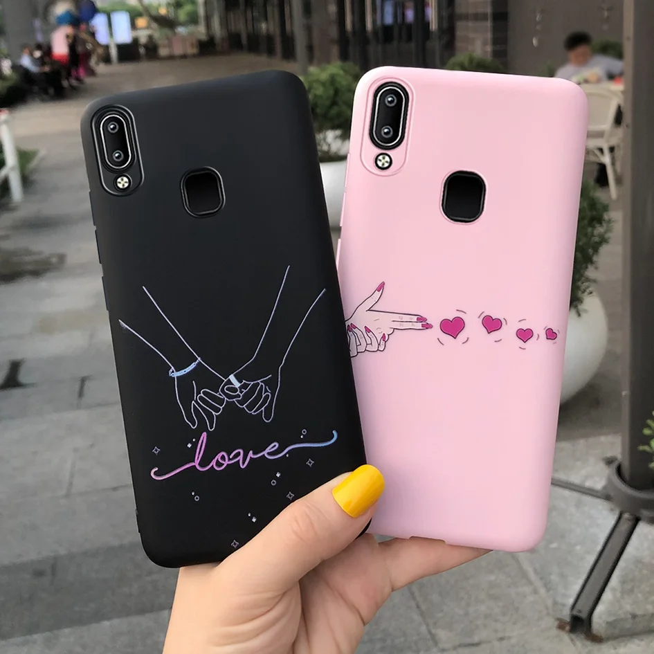 Силиконовый чехол для Vivo Y91 6 22 дюйма телефона Y 91 Y91i Y91C милый розовый Бампер |