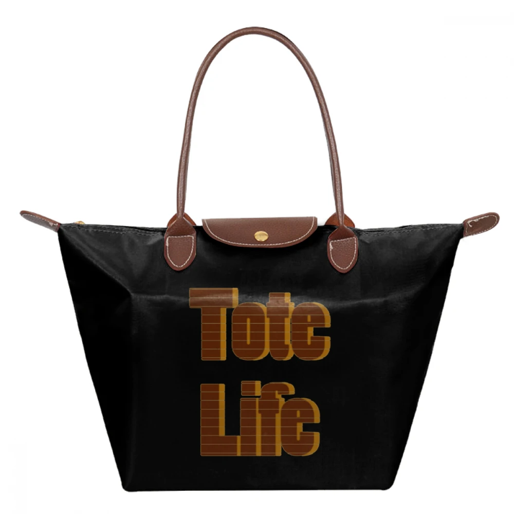 

We Bare Bears Handbag Tote Life Top-handle Bags University Print Women Tote Bag Nylon Trending Print Teenage Wide hobo Handbags