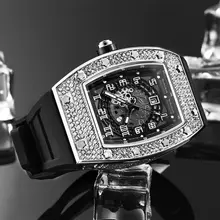 Unikalne arabskie męskie zegarki Top marka luksusowe automatyczne data czarna guma zegarek mężczyźni zegarki kwarcowe Luminous Diamond męski zegar tanie i dobre opinie PLADEN 25cm Moda casual QUARTZ Rohs 3Bar Sprzączka CN (pochodzenie) STAINLESS STEEL 15mm Hardlex Kwarcowe zegarki bez opakowania