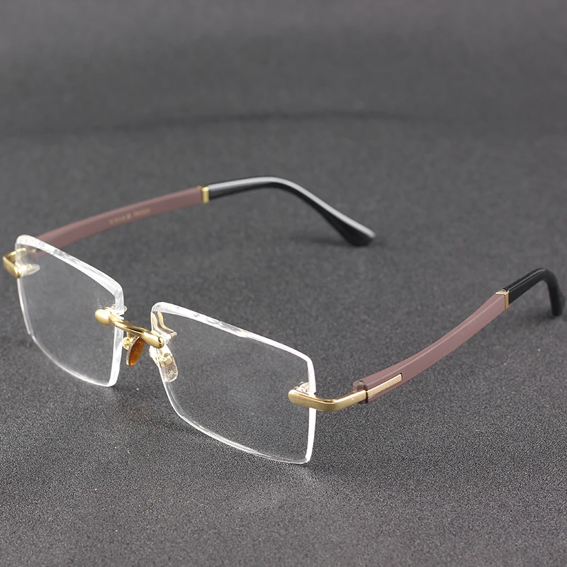 Vazrobe, стекло, солнцезащитное стекло es, для мужчин, без оправы, солнцезащитное стекло es для мужчин, камень, кристалл, коричневые линзы, анти-глаза, сухие, очки для пожилых, против царапин