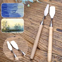 2 шт./компл. Нержавеющая сталь Ножи палитра Краски Инструменты Профессиональный смешанные лопатка-скребок товары для рукоделия для художника холст, масляная краска