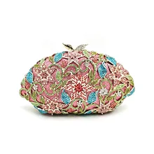 Женские элегантные клатчи с бриллиантами для вечеринки, Роскошные Свадебные Элегантные сумочки с кристаллами в виде цветов и звезд