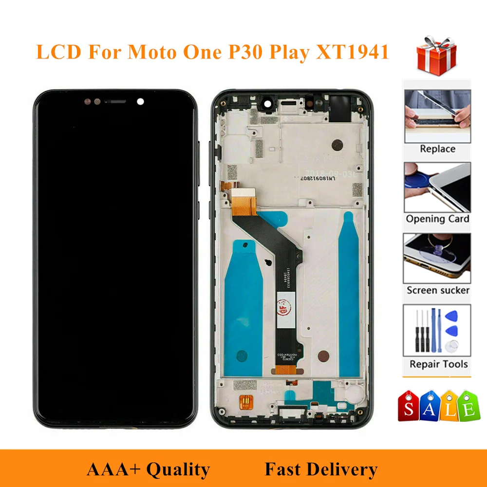 Запасные части ЖК дисплея для Motorola Moto One XT1941 1 2 3 4 5 дигитайзер в сборе сенсорный