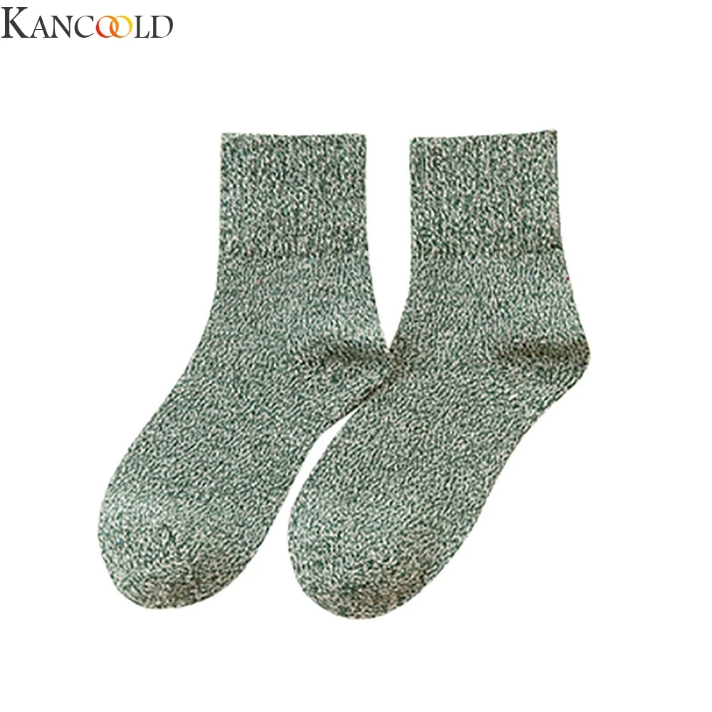 KANCOOLD унисекс однотонные хлопковые носки для скейтборда удобные короткие носки до лодыжки носки Осень Зима Новая мода унисекс высокое качество - Цвет: Зеленый