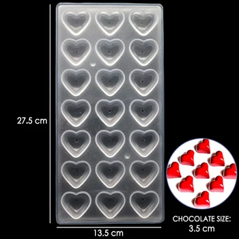 

Heart Candy Mold Candy Making Mold Diamond Clear Polycarbonate Chocolate Mold Jelly Candy Making Mold 21-Piece Tray