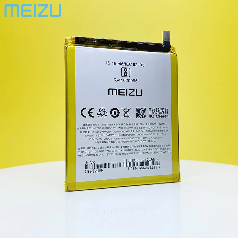 Meizu 100% оригинальный аккумулятор 3090 мАч BA711 для сотового телефона Meilan 6 M6 новейшее