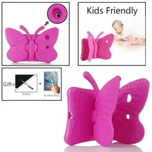 3D мультяшный EVA противоударный чехол для iPad 10,2 дюймов Дети Бабочка Стенд чехол для планшета для Apple IPad 7 7го поколения