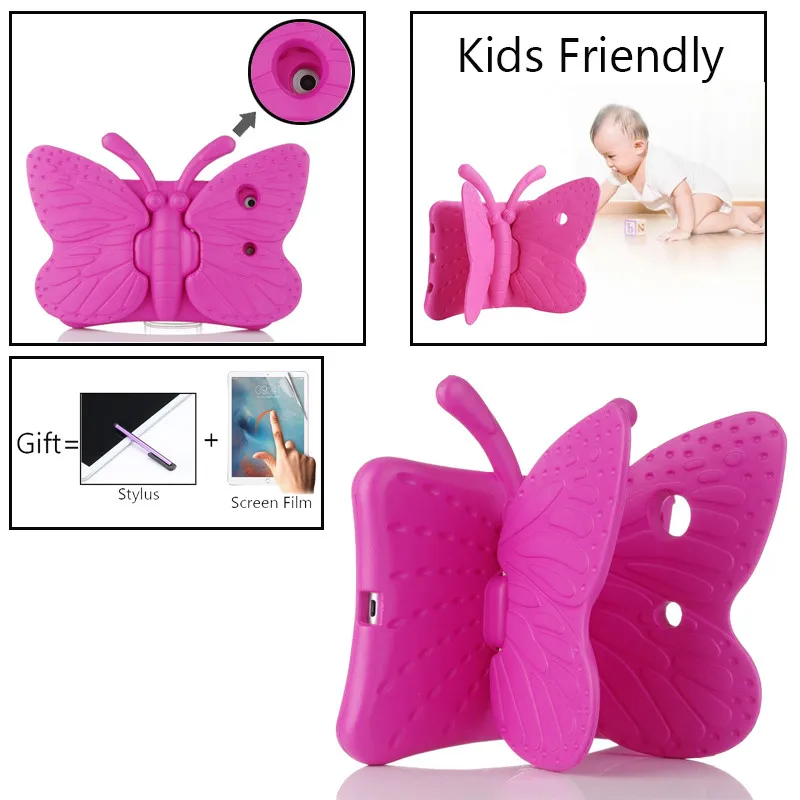 

3D Cartoon EVA Shockproof Case For iPad 10.2 Inch 2019 Kids Butterfly Stand Tablet Cover For Apple IPad 7 7th Generation 2019