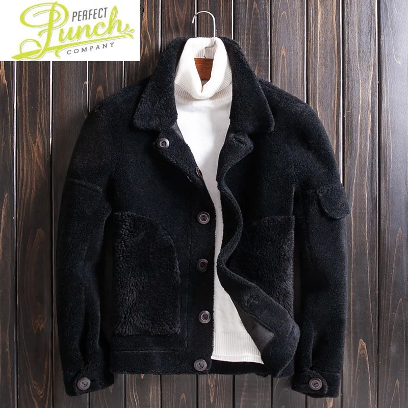 

Мужская Двухсторонняя куртка из натуральной овечьей кожи, LXR362