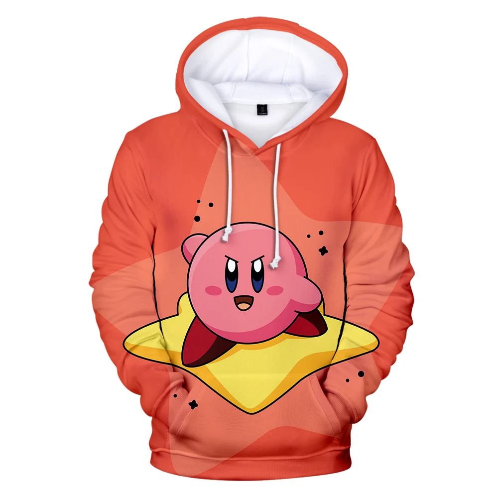 Толстовки с мультяшными большими глазами Kirby мужские/женские свитшоты брендовая