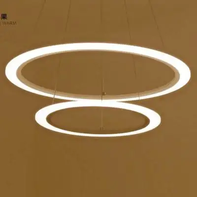 

Modern LED Chandelier For Living Room Bedroom Restaurant Light Fixture Black Rings Hanging Lamp Home Lustre With Remote Lighting