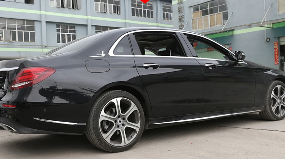 For Mercedes Benz E Class W213 E200L 300L 2016-2019 Car Accessories Rear Exterior Body Side Molding Decorative Strips Trim Cover For Mercedes Benz E Class W213 E200L 300L 2016-2019 Car Accessories Rear Exterior Body Side Molding Decorative Strips Trim Cover