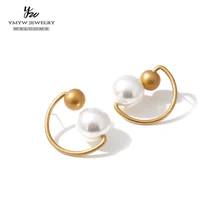 YMYW Панк Винтаж крупный искусственный жемчуг серьги-гвоздики Мода ретро массивные серьги вrincos Бижутерия Аксессуары для женщин вечерние