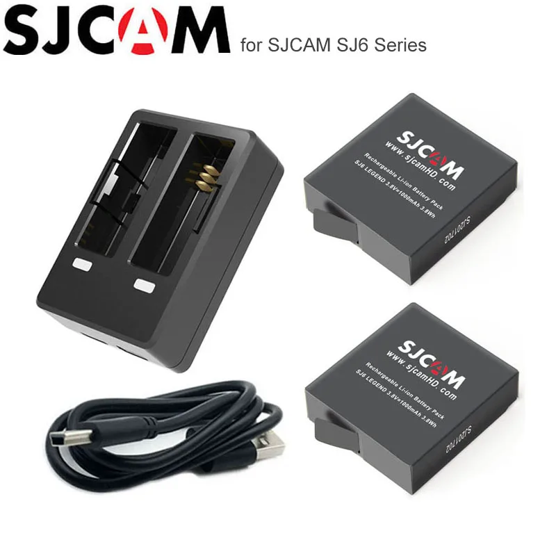 Аккумулятор SJCAM SJ6 Legend 3 8 в 1000 мАч перезаряжаемая батарея + двойное зарядное