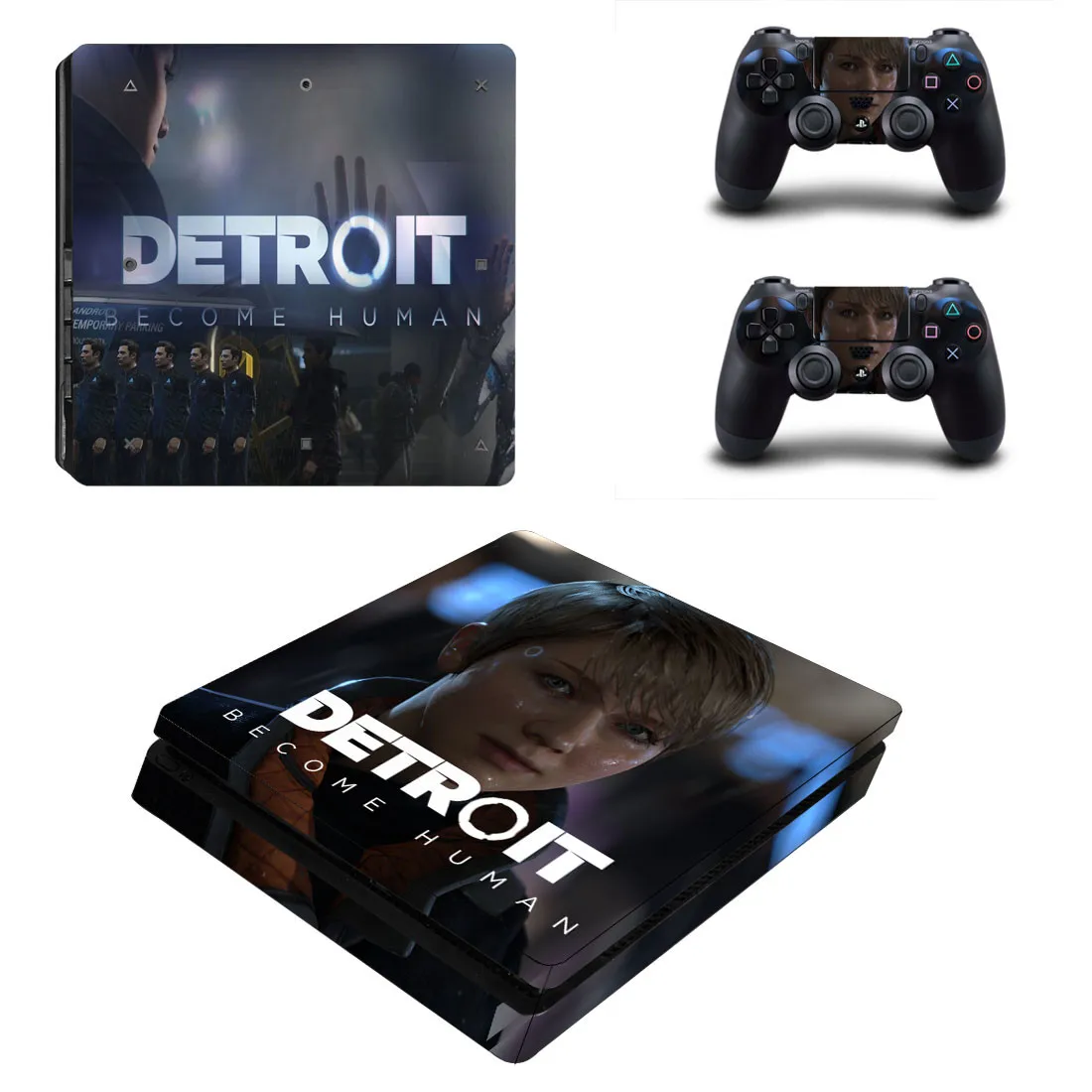 Детройт: станьте человеческим стикером s PS4 Slim Skin Play station 4 тонкие Стикеры для playstation 4 Slim консоль и контроллер