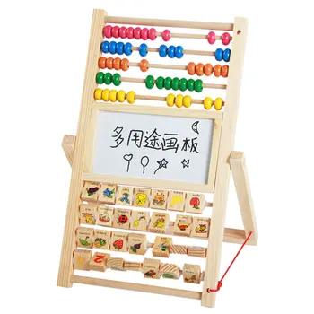 

Multipurpose Sketchpad Calculator picture study board wooden toys, Early childhood education puzzle Magnetic drawing board toys