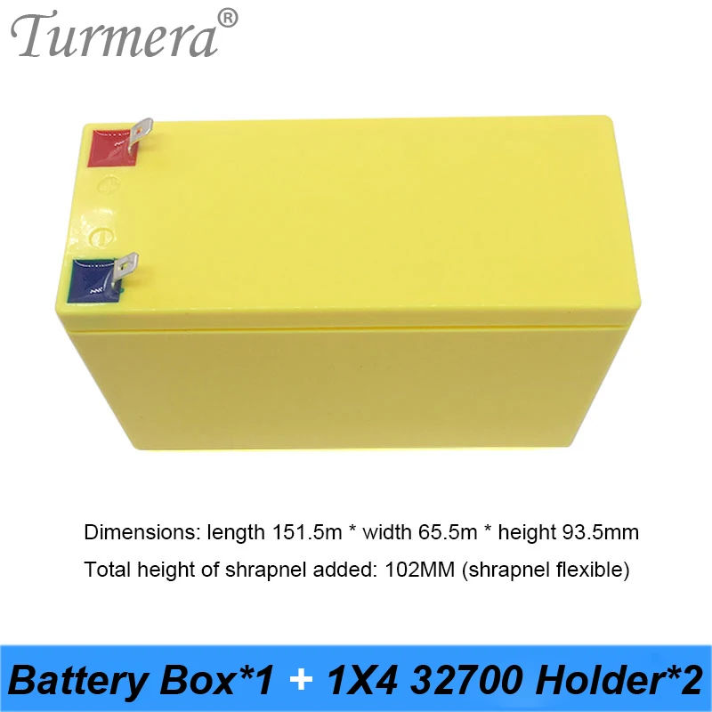 Ящик для хранения батарей Turmera 32650 32700 Lifepo4 с кронштейном 1x4 12 В непрерывный