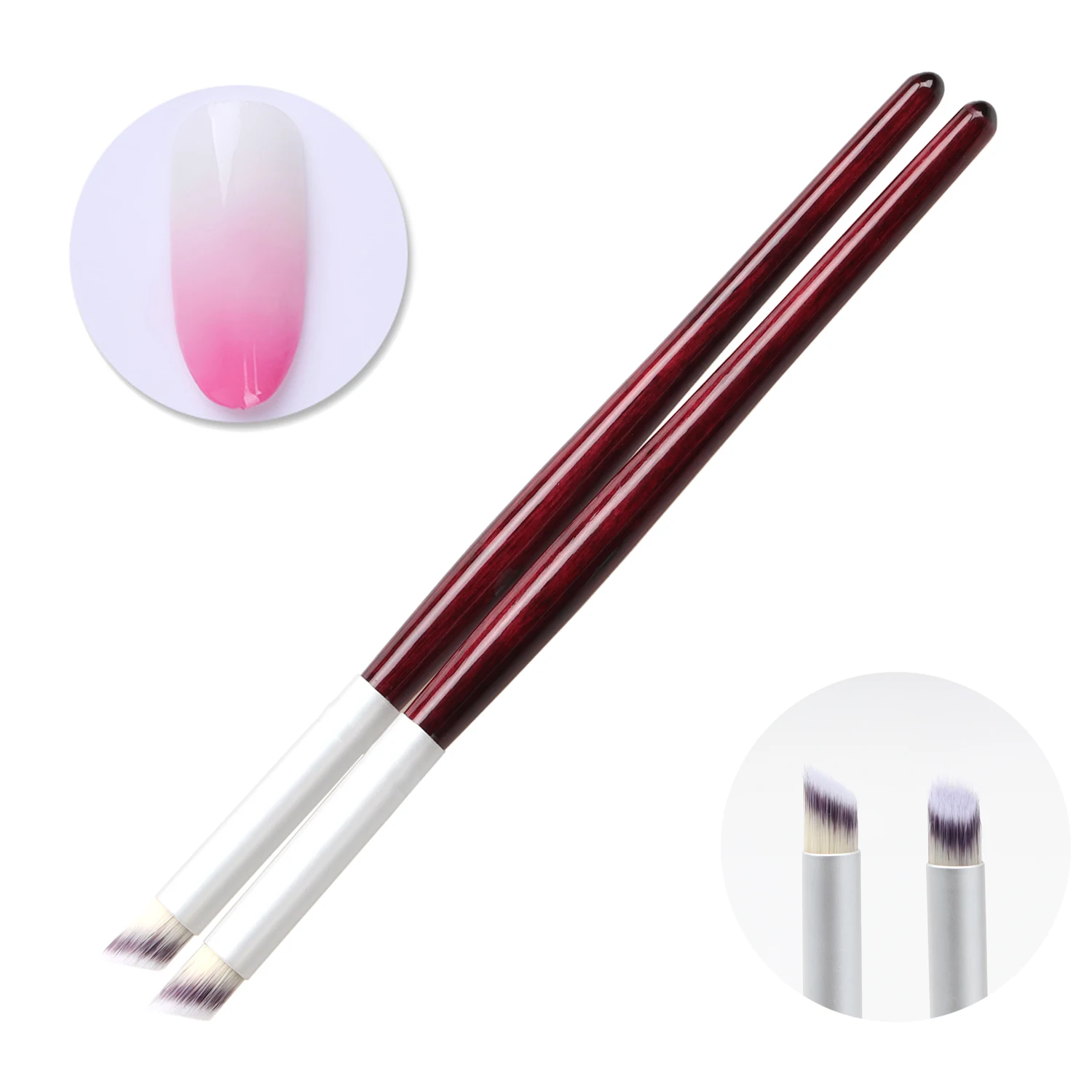 Gradient Nail Brush Ombre Art Brushes For Manicure Uv Gel Polish Draw Paint Pen Nail Tools Set