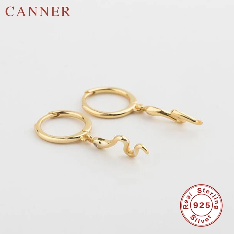 1 gold Простые серьги в форме змеи в форме животного, золотые, серебряные, маленькие круглые серьги для женщин, корейские новые 925 пробы, серебряные серьги-кольца, Прямая поставка - Окраска металла: 1 gold