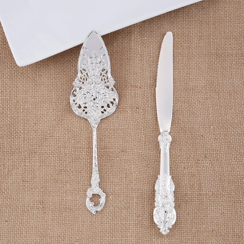 silver cake shovel knife set  (2)