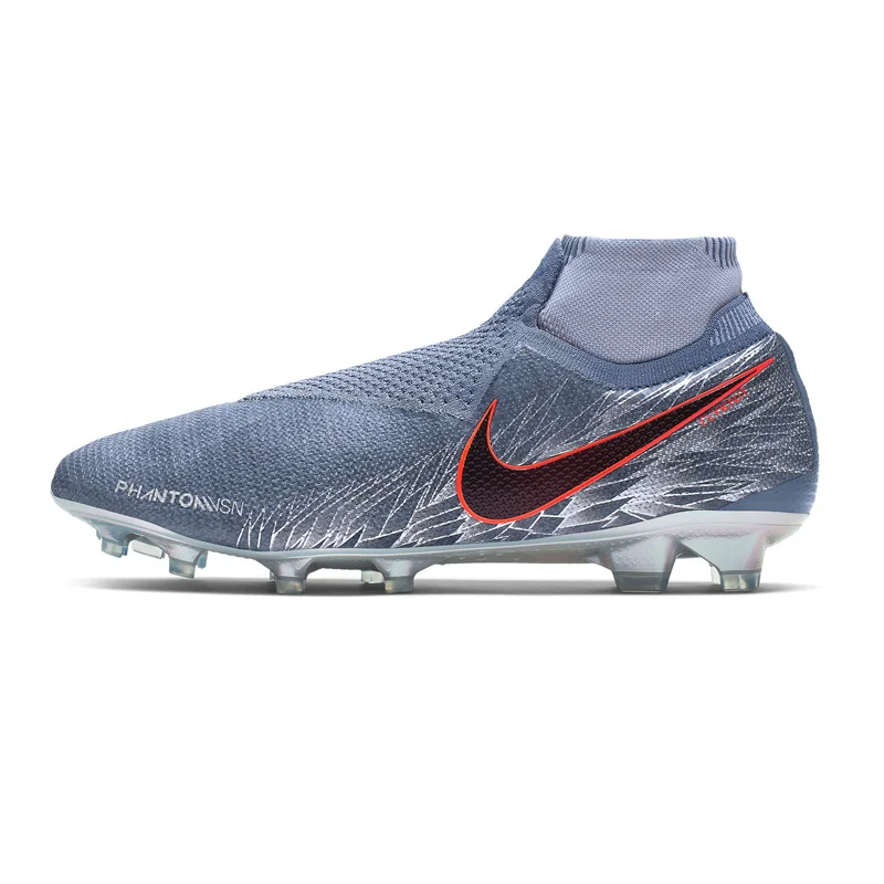 Оригинальные мужские футбольные бутсы Nike Phantom VSN Elite DF FG, Дартс из натуральной травы, высокие профессиональные кроссовки, AO3262-408