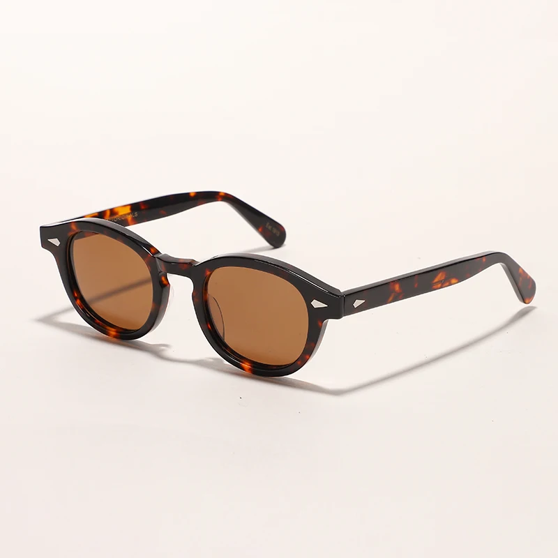 Lunettes De Soleil PIFWEAR Johnny Depp - Monture Noire Ovale, Verres Bleus (Neuf Avec étiquettes)